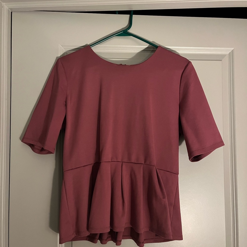 Women's Pink Peplum Top